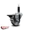 Service Caster 3'' Semi Steel Swivel 1'' Expanding Stem Caster with Brake SCC-EX20S314-SSS-PLB-1 - alternate 4